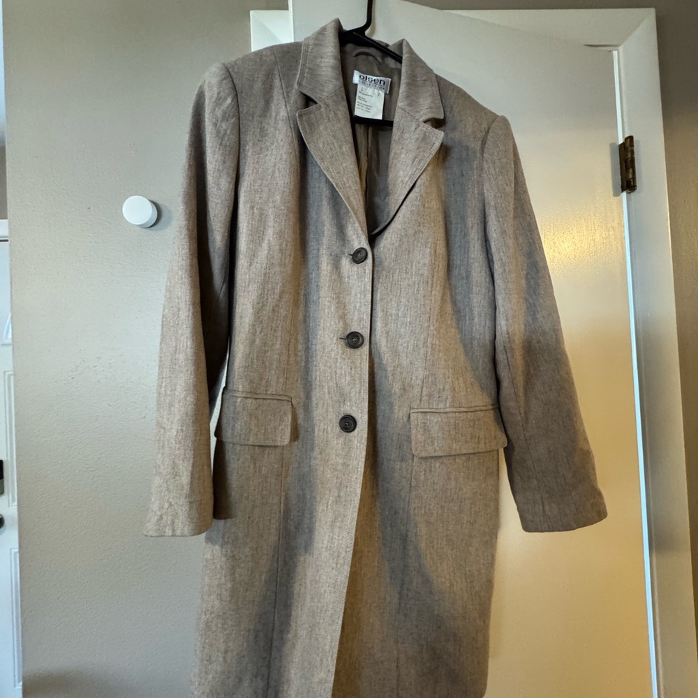 Women's Gray Wool Blend Coat